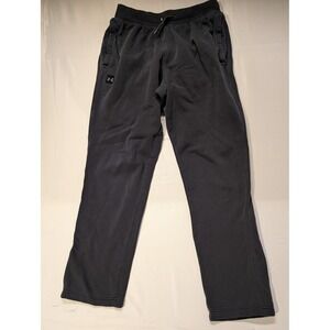 Under Armour Mens Large Black Fleece Jogger Sweatpants Gym Athletic Workout